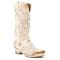 Ferrini Ladies "Mandala" Shabby Chic Brown Full Grain Leather Snipped Toe Cowgirl Boots 81761-10