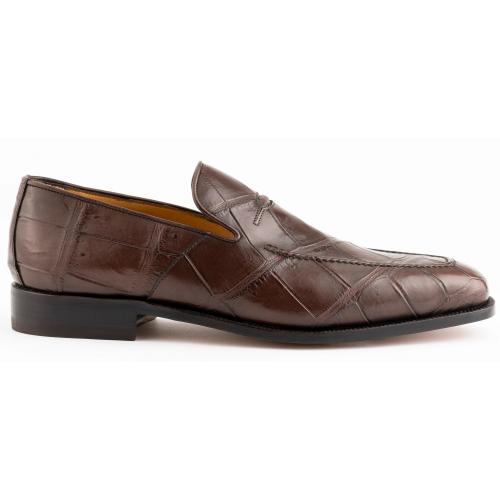 Ferrini Chocolate Genuine Alligator Leather Dress Shoes FC3877