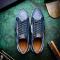 Marco Di Milano "Verona" Navy Genuine Python And Calfskin Fashion Sneaker