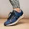 Marco Di Milano "Verona" Navy Genuine Python And Calfskin Fashion Sneaker