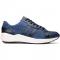 Marco Di Milano "Verona" Navy Genuine Python And Calfskin Fashion Sneaker