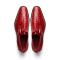 Marco Di Milano "Rovigo" Red Genuine Caiman Crocodile Dress Shoes