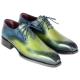 Paul Parkman Blue / Green Genuine Leather Goodyear Welted Oxford Dress Shoes 5364-GBL