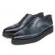 Paul Parkman Navy Genuine Leather  Men's Smart Cap Toe Oxford Casual Shoes 285-NVY-LTH