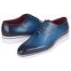 Paul Parkman Blue Men's Smart Whole Cut Casual Oxford Shoes 191-BLU