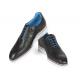 Paul Parkman Black Genuine Leather Men's Floater Oxford Casual Shoes 192-BLK