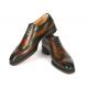 Paul Parkman Brown & Blue Genuine Leather Goodyear Welted Men's Oxford Dress Shoes 081-036