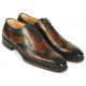 Paul Parkman Brown & Blue Genuine Leather Goodyear Welted Men's Oxford Dress Shoes 081-036