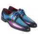 Paul Parkman Blue / Purple Genuine Leather Ghillie Lacing Oxford Dress Shoes GU568BLP