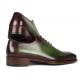 Paul Parkman  Oxfords Green / Bordeaux Genuine Leather Goodyear Welted Wholecut Oxford Dress Shoes 044GBD