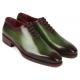 Paul Parkman  Oxfords Green / Bordeaux Genuine Leather Goodyear Welted Wholecut Oxford Dress Shoes 044GBD