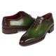 Paul Parkman  Oxfords Green / Bordeaux Genuine Leather Goodyear Welted Wholecut Oxford Dress Shoes 044GBD