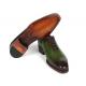 Paul Parkman  Oxfords Green / Bordeaux Genuine Leather Goodyear Welted Wholecut Oxford Dress Shoes 044GBD