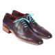 Paul Parkman Oxfords Purple Genuine Leather Handsewn Captoe Oxford Dress Shoes 5032-PRP