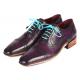 Paul Parkman Oxfords Purple Genuine Leather Handsewn Captoe Oxford Dress Shoes 5032-PRP