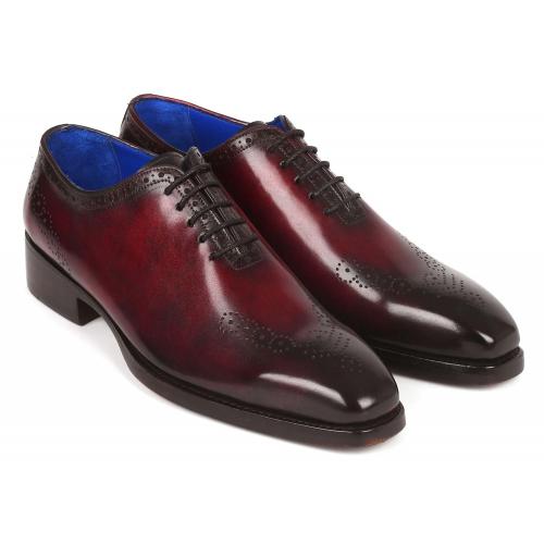 Paul Parkman Bordeaux Genuine Leather Goodyear Welted Punched Oxford Dress Shoes 7614-BRD
