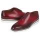 Paul Parkman Bordeaux Genuine Leather Smart Casual Wingtip Oxfords Men's Dress Shoes 188-BRD