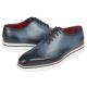 Paul Parkman Navy Genuine Leather Men's Smart Casual Wingtip Oxfords Dress Shoes 187-NAVY
