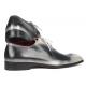 Paul Parkman Gray Genuine Leather Hand-Painted Oxfords Dress Shoes AG445GRY