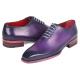 Paul Parkman Purple Hand-Painted Genuine Leather Goodyear Welted Wholecut Oxfords Dress Shoes 044PRP