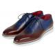 Paul Parkman Brown / Blue Genuine Leather Men's Smart Wingtip Oxford Casual Shoes 187-BRW-BLU