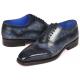 Paul Parkman Navy Genuine Leather Men's Goodyear Welted Oxford Dress Shoes 094-NVY