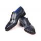 Paul Parkman Navy Genuine Leather Men's Goodyear Welted Oxford Dress Shoes 094-NVY