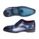 Paul Parkman Blue / Navy Genuine Leather Men's Cap Toe Oxford Dress Shoes 024-NVYBLU