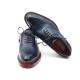 Paul Parkman Navy Genuine Triple Leather Sole Navy Wingtip Oxford Dress Shoes 027TRPNVY