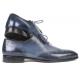 Paul Parkman Navy Burnished Genuine Leather Wingtip Oxford Dress Shoes 84NT56