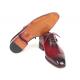 Paul Parkman Bordeaux Burnished Genuine Leather Men's Wingtip Oxford Dress Shoes 84RT83