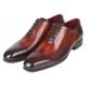 Paul Parkman Brown / Bordeaux Genuine Leather Men's Wingtip Oxford Dress Shoes 84BT76