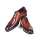 Paul Parkman Brown / Bordeaux Genuine Leather Men's Wingtip Oxford Dress Shoes 84BT76