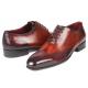 Paul Parkman Brown / Bordeaux Genuine Leather Men's Wingtip Oxford Dress Shoes 84BT76