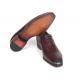 Paul Parkman Dark Bordeaux Genuine Leather Hand-Painted Men's Goodyear Welted Oxford Dress Shoes 35BRD25