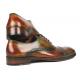 Paul Parkman Green / Brown Genuine Leather Men's Cap Toe Oxford Dress Shoes 266GB79