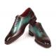 Paul Parkman Brown / Turquoise Genuine Goodyear Welted Wingtip Oxford Dress Shoes 081-BTQ