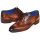 Paul Parkman Brown Genuine Men's Handmade Wingtip Oxford Dress Shoes 711W03
