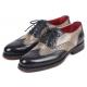Paul Parkman Navy / Gray Genuine Leather Wingtip Goodyear Welted Oxford Dress Shoes 027-NVYGRY