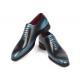 Paul Parkman Black / Blue Genuine Leather Wholecut Oxford Dress Shoes KR884BLU