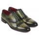 Paul Parkman Green Genuine Leather Men's Cap-Toe Oxford Dress Shoes 077-GRN