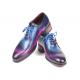 Paul Parkman Blue / Purple Genuine Leather Opanka Construction Oxford Dress Shoes 726-BLU-PUR