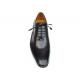 Paul Parkman Black Genuine Leather Side Handsewn Oxford Dress Shoes 018-BLK