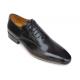 Paul Parkman Black Genuine Leather Side Handsewn Oxford Dress Shoes 018-BLK