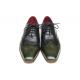 Paul Parkman Green Genuine Leather Men's Wingtip Oxford Floater Dress Shoes 023-GREEN
