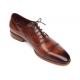 Paul Parkman Brown Genuine Leather  Hand Painted Oxford Dress Shoes 077-BRW
