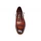 Paul Parkman Brown Genuine Leather  Hand Painted Oxford Dress Shoes 077-BRW