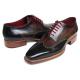 Paul Parkman Navy / Red / Black Genuine Leather Men's Wingtip Oxford Floater Dress Shoes 081-MIX