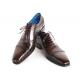 Paul Parkman Anthracite Brown Genuine Leather Men's Captoe Oxford Dress Shoes 024-ANTBRW
