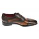 Paul Parkman Camel / Olive Genuine Leather Men's Captoe Oxford Dress Shoes 024-OLV